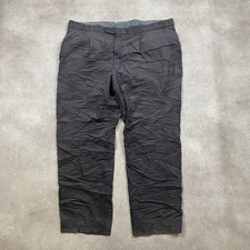 Vintage Corduroy Trousers Mens 34" Straight Leg Pants, Grey