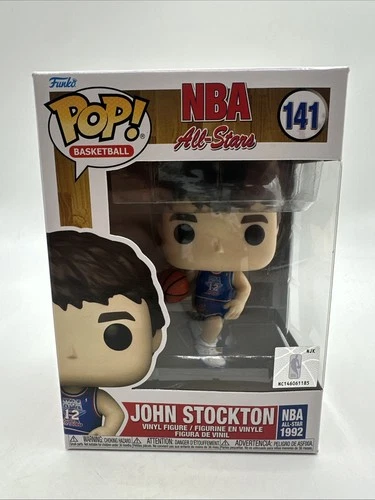 Funko Pop! Basketball Vinyl: John Stockton #141, NBA All-Star 1992 - NEW