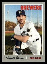 Travis Shaw 2019 Topps Heritage #231 Milwaukee Brewers Buy10get5FREE