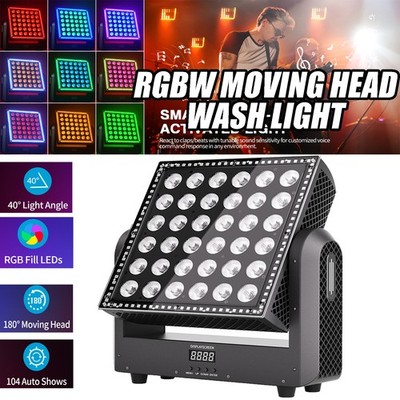 RGBW Wash Light Moving Head 104 Auto FX Strobe Effect 96 RGB LEDs DMX512 Sound