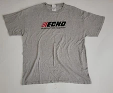 Echo Outdoor Power Equipment T-shirt Size XL Mens Shirt Double Sided Logo Gray