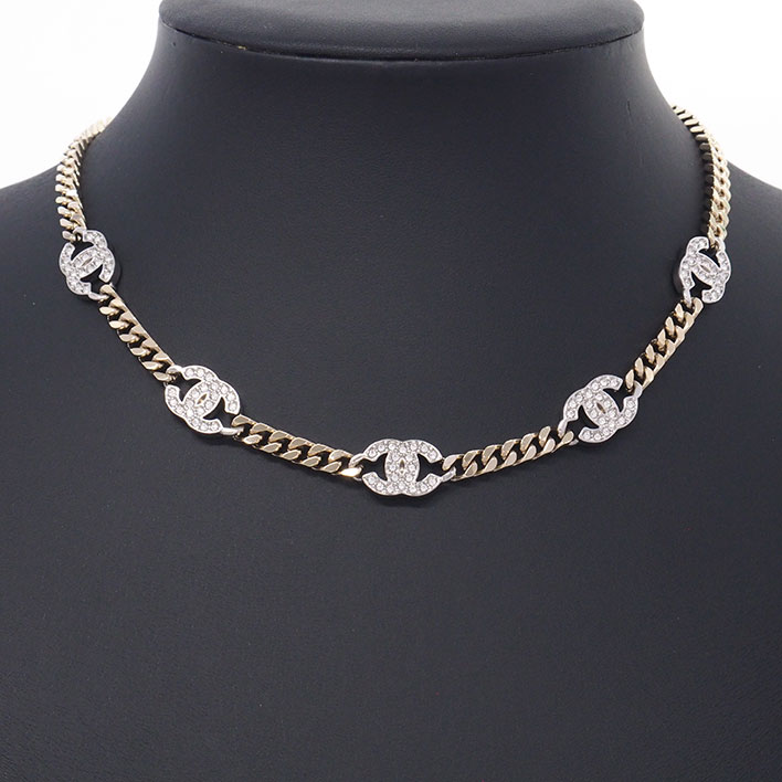 Chanel Coco Mark Rhinestone Bijou Choker Rhinestone Necklace | eBay