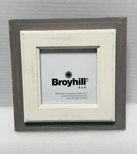 Rustic 4x4 Picture Frame Distressed Wood Broyhill Hang / Easel Back New
