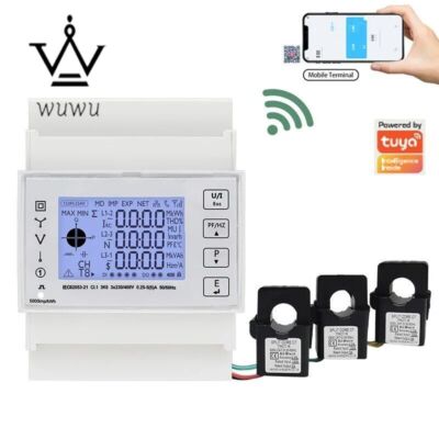 Electric Energy Watt Meter Wifi 3 Phase Kwh Bidirectional Current Transformer