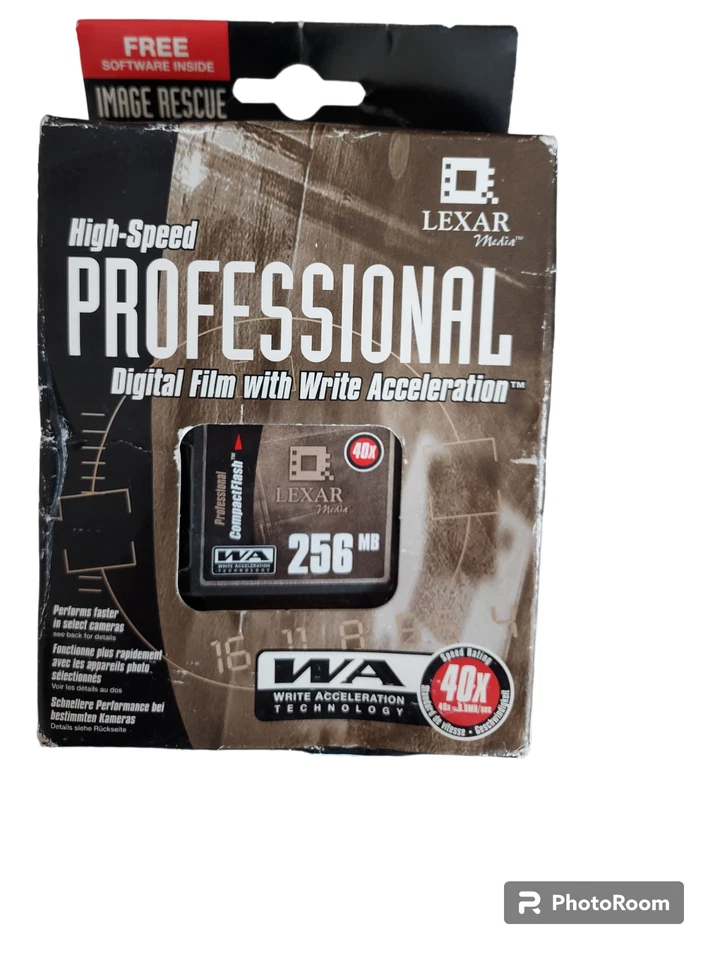 Lexar 256 MB 40x Professional Digital Film CompactFlash Card w/Rescue Software - Image 2 of 2
