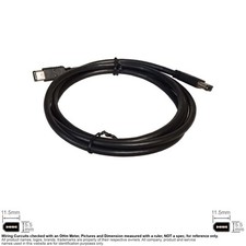 Cable Firewire IEEE 1394 400Mbps 6-Pin Male Male Black 6FT 144030