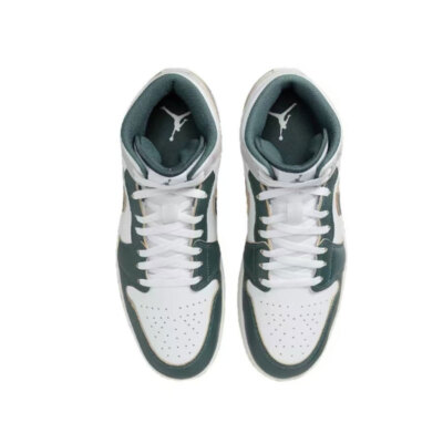 Nike Air Jordan 1 Mid SE Oxidized Green White Sail Mens Shoes
