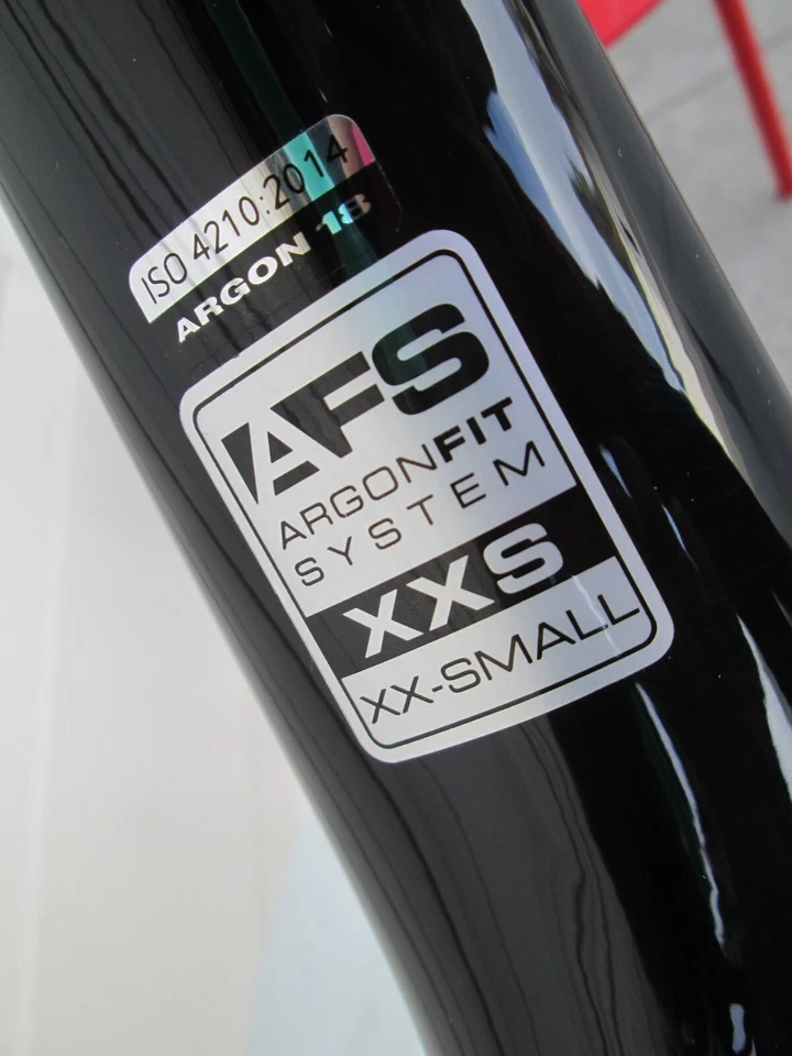 Road Bike  Argon 18 GO Carbon Frame Set XX Small Black Mint Green Bicycle 1006AK - Image 2 of 4