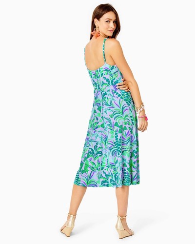 NWT Lilly Pulitzer Quaid Midi Dress - Purple Iris On The Chase size 6 - Picture 2 of 4