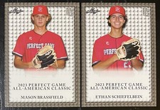 Mason Brassfield Ethan Schiefelbein 2023 Leaf Perfect Game RC Lot All American
