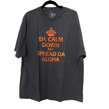 T&C clam down and spread aloha short sleeve grey short sleeve crew neck Size:...