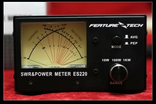 ES220 V2 SWR Meter Power Meter 1000W VHF/UHF Dual Band 140-480MHz AVG/PEP Meter - Zdjęcie 5 z 9