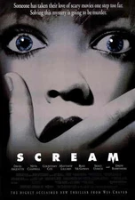 SCREAM Movie POSTER B 27x40 Drew Barrymore Neve Campbell Courteney Cox Arquette