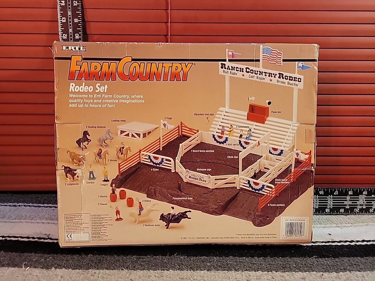 Ertl FarmCountry Action Rodeo Set 1/64 Plastic Replica Collectible