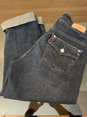 Levi's Capris Denim Jeans Blue Back 