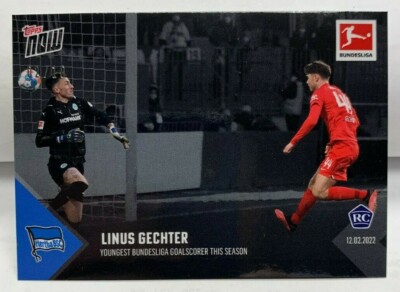 Linus Gechter 2/12/2022 Topps Now RC#137 Youngest Bundesliga Goalscorer BLACK/10