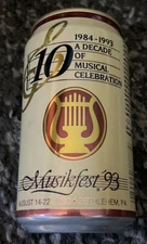YUENGLING LAGER BEER CAN MUSIKFEST ‘93 Pottsville Pa