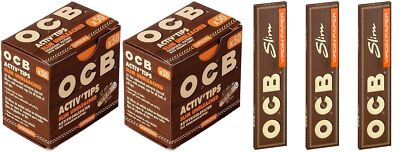 Super Pack 3x OCB Virgin King Size Slim Papers + 2x OCB Virgin Activ'Tips Slim