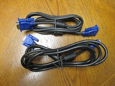 VGA COMPUTER MONITOR CABLE CORDS, LOT OF 2, 5  