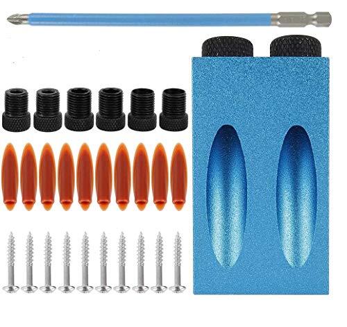 15pcs Pocket Hole Vite Jig Tassello Trapano Falegnameria Kit Lavorazione (I6U)