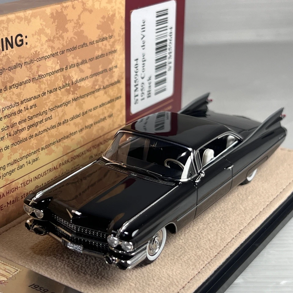 1/43 Stamp GLM STM59604 1959 Cadillac Coupe deVille Black - Image 2 of 2