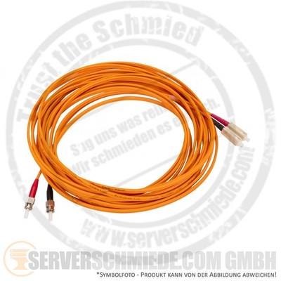 LWL 10m Glasfaser Kabel 1x SC Duplex  1x ST Duplex 50/125 OM2 Patchkabel Netzwer