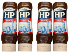 (4 Pack) HP Topdown Brown Sauce 450g Bottles