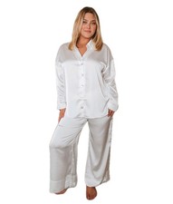 Show Me Your Mumu Prep Time Pants MEDIUM Wedding Pre-wedding Wide Leg Luxe Satin