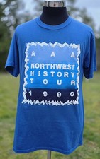 Vintage 90s T Shirt JERZEES XL Made In USA 1990 AAA Northwest History Graphic