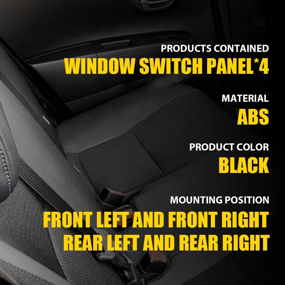 Juego de 4 molduras de bisel interruptor ventana puerta eléctrica para Toyota Yaris 2012-2014 4 puertas Foto 3 de 4