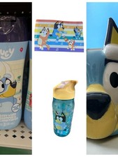 Bluey Kids Blue  Yellow Sippy Bottle with Character Graphics