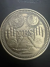 Bronzed Yes No Challenge Coin Decision Maker