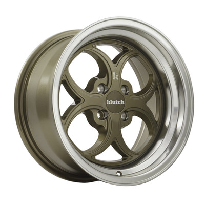 KLUTCH SL2 Rim 15X8.5 4X100 Offset 17 Bronze Machined Lip (Quantity of 1)