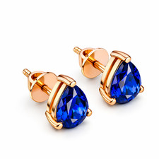 Certified Natural Ceylon Blue Sapphire Gemstone Anniversary Halo Stud 925 Silver