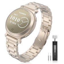 Stainless Steel Band with Garmin Lily 2/Lily 2 Active, Metal Sport Strap Quic...