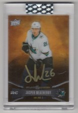 2021-22 Upper Deck Clear Cut Black and Amber Autographs Jasper Weatherby RC Auto