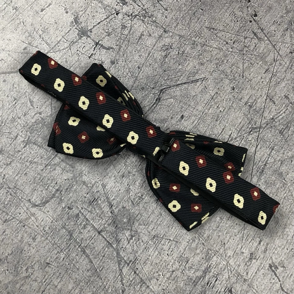 HUGO BOSS Vintage 90’s Lujo Italia 100% Seda Clásica Hombre’s Pajarita Retro Foto 3 de 4