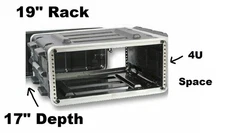19" 4U Rack Mount Flight Storage Case Free Shipping