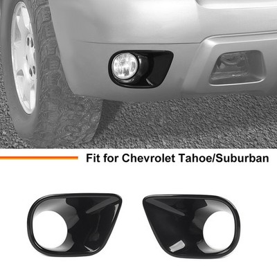 Black Front Light Fog Lamp Covers For Chevy Avalanche Tahoe 2007-13 Accessories