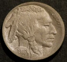 1916 S Buffalo Nickel Semi-Key Date Horn Details Holo-Restored Five 5c Coin E205