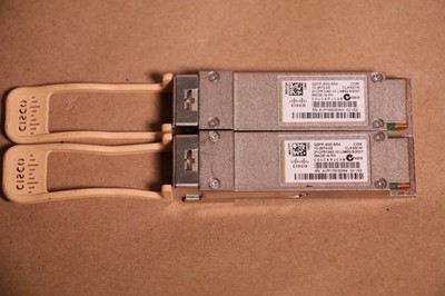 2x Cisco QSFP-40G-SR4 40GBASE-SR QSFP Fiber Optics Transceiver Module