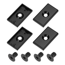 4Pcs 2035 T-Slot 5.5mm Dia Aluminum Extrusion End Cap Black