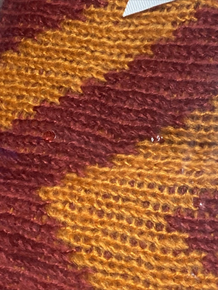 Pottery Barn Orange Red Zig Zag Knit Oversized Throw Blanket 55x80 New NIP - Image 4 of 4