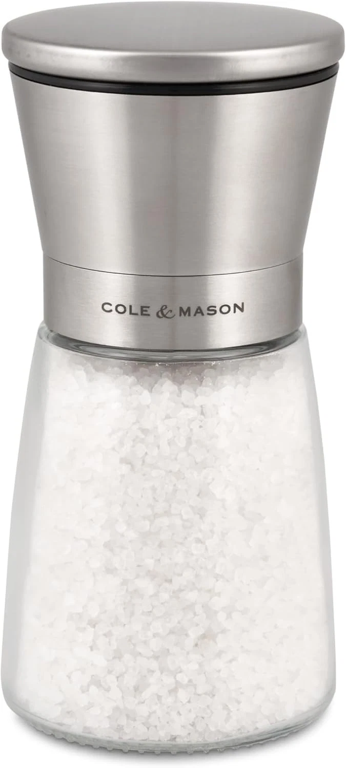 Sunderland 5.5" Salt Mill Set Refillable Acrylic Grinder for Kitchen