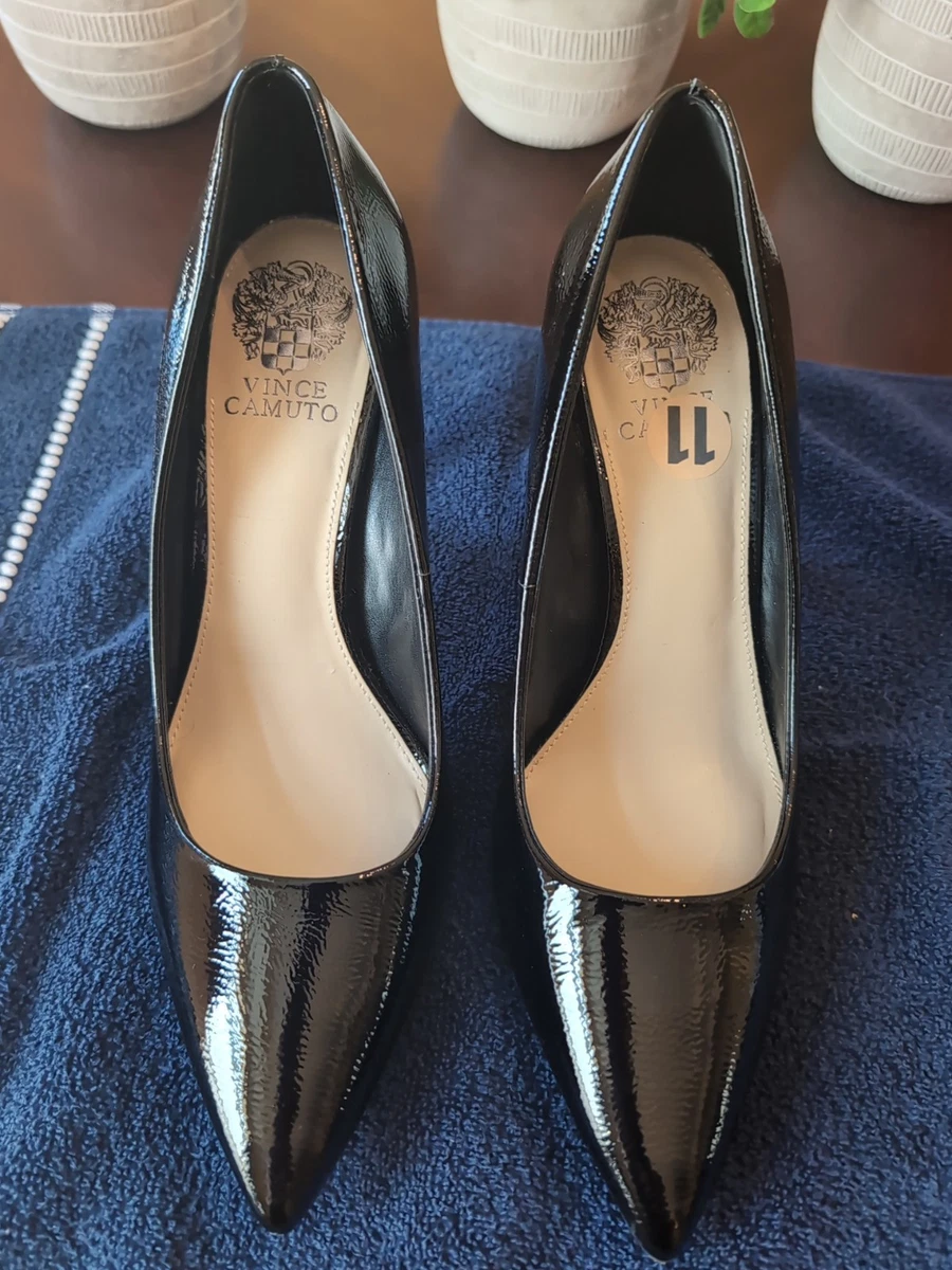 Escarpins Stiletto J Vincent En Cuir Noir - Taille US 8.5 - Occasion Comme Neuf
