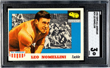 LEO NOMELLINI 1955 TOPPS ALL-AMERICAN FOOTBALL #29 SGC 3 ROOKIE CARD SET-BREAK!. rookie card picture