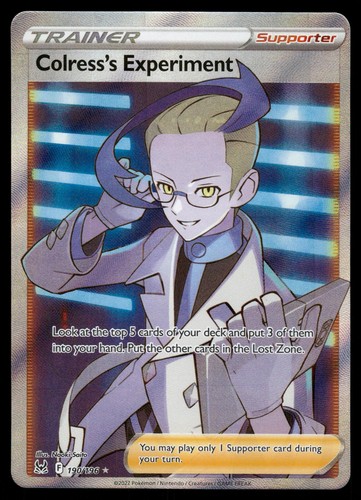 Colress's Experiment 190/196 Holo Ultra Rare Lost Origin Pokemon NM