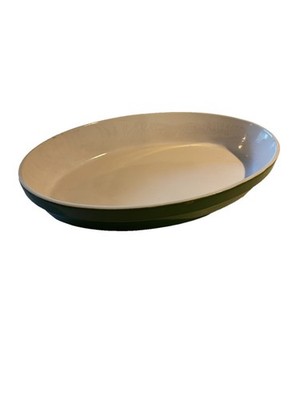 Vintage (1970s?) Emile Henry Oval Baker 16.5x11 Green France 42 Casserole Dish