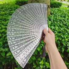 Metal Handheld Fan Portable Stylish Sturdy Hand Fan Foldable Fan for Outdoor