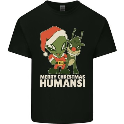 Merry Christmas Humans Lustig Alien & Rudolf Weihnachten Kinder T-shirt Kinder